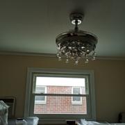 SILJOY LIGHTING Retractable Ceiling Fan Light with Crystals Review