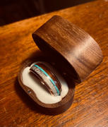 Minter and Richter Designs BLACK WALNUT WOOD RING BOX | Wedding Ring Box for One Ring - Vintage Style Review