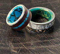 Minter and Richter Designs WADING MOOSE | Moose Antler, Beach Sand, & Jade Titanium Wedding Rings Review
