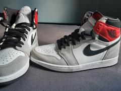 Double Boxed Nike Air Jordan 1 High Light Smoke Grey Review