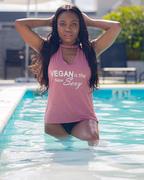 Sophia Jazmine Vegan Is The New Sexy- Women's Flowy Cut Neck Tank Review