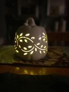 Riverbend Home Tall White Pumpkin with Leaves Lantern Review