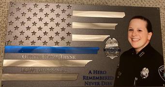 Frontline Metal Officer Katie Thyne- Newport News Police Department Memorial Thin Blue Line Flag Review