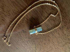 Waffles & Honey Jewelry Roughcut Labradorite Cylinder Necklace Review