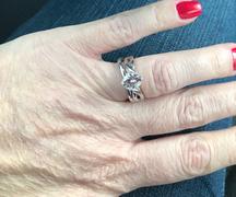 Kobelli Forever One DEF Oval Moissanite Solitaire Crossover Bridal Set 1 1/2 CTW 14k White Gold Review