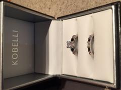 Kobelli Cushion Moissanite Bridal Set with Sapphire and Diamond 1 1/2 CTW 14k White Gold Review