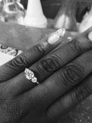 Kobelli Round-Cut Moissanite and Diamond Three-Stone Engagement Ring 1 1/2 CTW 14k White Gold (6.5mm) Review