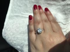 Kobelli Emerald Diamond Halo Forlovelsesring 1 1/4 CTW i 14k hvidguld anmeldelse