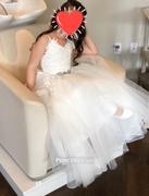Princessly Ivory lace Tulle Spaghetti straps Wedding Flower Girl Dress with Beaded Belt Review