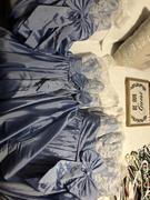 Princessly Lace Blue Taffeta Wedding Dress / Bridesmaid Dress in Knee Short Length Review