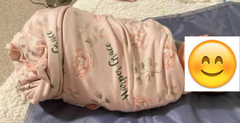audrey-and-bear Personalized Swaddle Blanket | Baby Animal Days Review