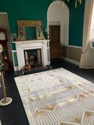 Home Looks Ritz Geometric Contemporary Rug Gold & Cream (V1) Review