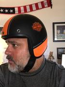 Bikerhelmets.com Sick Lid 3/4 Retro Orange Racing Stripe Review