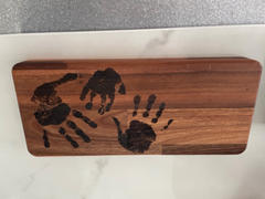 LilyCraft Hammer Gift Set Engraved with actual hand print scan of your child. Personalised Engraved Fathers day gift hammer. Review