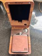 LilyCraft Leather Hip Flask Personalized Groomsmen Gift Set with Wooden Box Review
