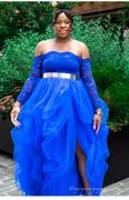 Oyemwen Royal blue lace skirt set Review