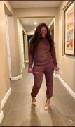 Oyemwen Chocolate Crew neck Luxe Leisure sweat set Review