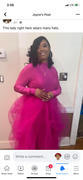Oyemwen Hot Pink Hi Slit Turtleneck Skirt Set Review