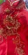 Beth and Brian Qipao Floral Sequined, twill satin fabric, red fishtail Qipao Review