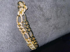The GUU Shop Iced 10mm Gold-Plated Miami Zircon #Iron Lock# Hip Hop Bracelet Review