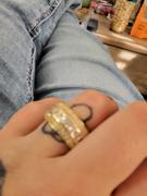 The GUU Shop Iced  AAA CZ  18K Yellow Gold-Plated  Five Rows  Hollow Ring Review
