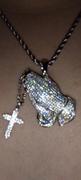 The GUU Shop S925 Silver Iced  Praying hand BlingBling Pendant In WhiteGold-Plated Review