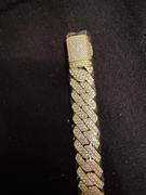 The GUU Shop 18K White/Gold-Plated Seamless Rhombic Iced Cuban Chain Review