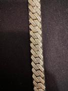 The GUU Shop 18K White/Gold-Plated Seamless Rhombic Iced Cuban Chain Review