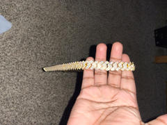 The GUU Shop 18K White/Gold-Plated Seamless Rhombic Iced Cuban Chain Review