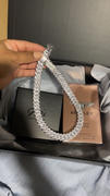 The GUU Shop 18K White/Gold-Plated Seamless Rhombic Iced Cuban Chain Review