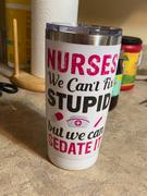 50 Strong This Superhero Wears Scrubs - Nurse Stainless Steel Travel Tumbler with Slider Lid (20oz.) Review