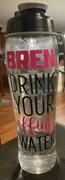 50 Strong Personalized (Custom) Drink Your Effing Water Hydration Tracker Water Bottle with Time Markers, Chug Lid & Carry Loop - 30oz. Review