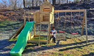 juegoyjardin.com Parque infantil extra grande Treehouse con rocódromo Review