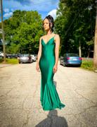 Emprada Mavin Emerald Green V Neck Low Back Gown Review