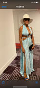 Emprada Up All Night Blue Tie Dye Double Slit Maxi Dress Review