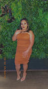 Emprada Novara Brown Sparkle Mesh Ruched Dress Review
