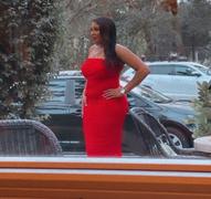 Emprada Kat Red Mesh Off Shoulder Dress Review