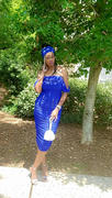 Emprada Kat Royal Blue Mesh Off Shoulder Dress Review