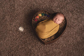 Newborn Studio Props Baby Wrap - Smooth - Mustard Review