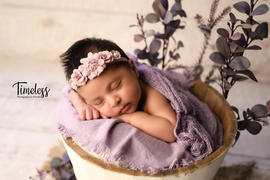 Newborn Studio Props Linen Blanket - Light Lilac Review