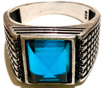 silverbazaaristanbul Turkish New Model Aquamarine Stone 925 Sterling Silver Mens Ring Review