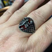 silverbazaaristanbul 925 Sterling Silver Scorpion Design Red Ruby Stone Mens Ring Review