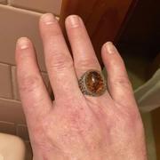 silverbazaaristanbul Ant Fossil Amber and Ruby Stone 925 Sterling Silver Mens Ring Review
