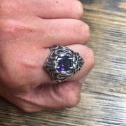 silverbazaaristanbul Luxury Lion Design 925 Silver Amethyst Stone Mens Ring Review