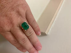 Discovered Emerald Banquette Shape 925 Sterling Silver Nickel-Free Ring,May Birthstone,Gift for her Review