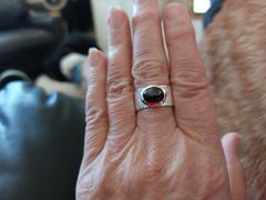 Discovered Garnet Ring, Birthstone Garnet 925 Sterling Silver Garnet Ring, Handmade Jewelry, For Her Review