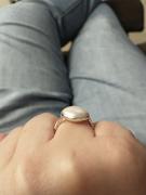 Discovered Pure 925 Sterling Solid Silver Ring Studded with Genuine Fresh Water Coin Pearl Review