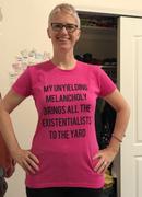 Boredwalk Women's My Unyielding Melancholy Brings All The Existentialists To The Yard T-Shirt Review