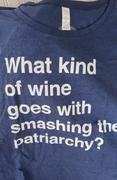 Boredwalk Women's What Kind of Wine Goes with Smashing the Patriarchy? Scoop Neck T-Shirt Review