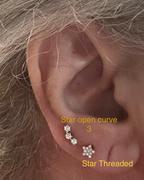 Porter Lyons Star Open Curve 3 Diamond Threaded Flat Back Earring | .35GMS .1CT | Single Review